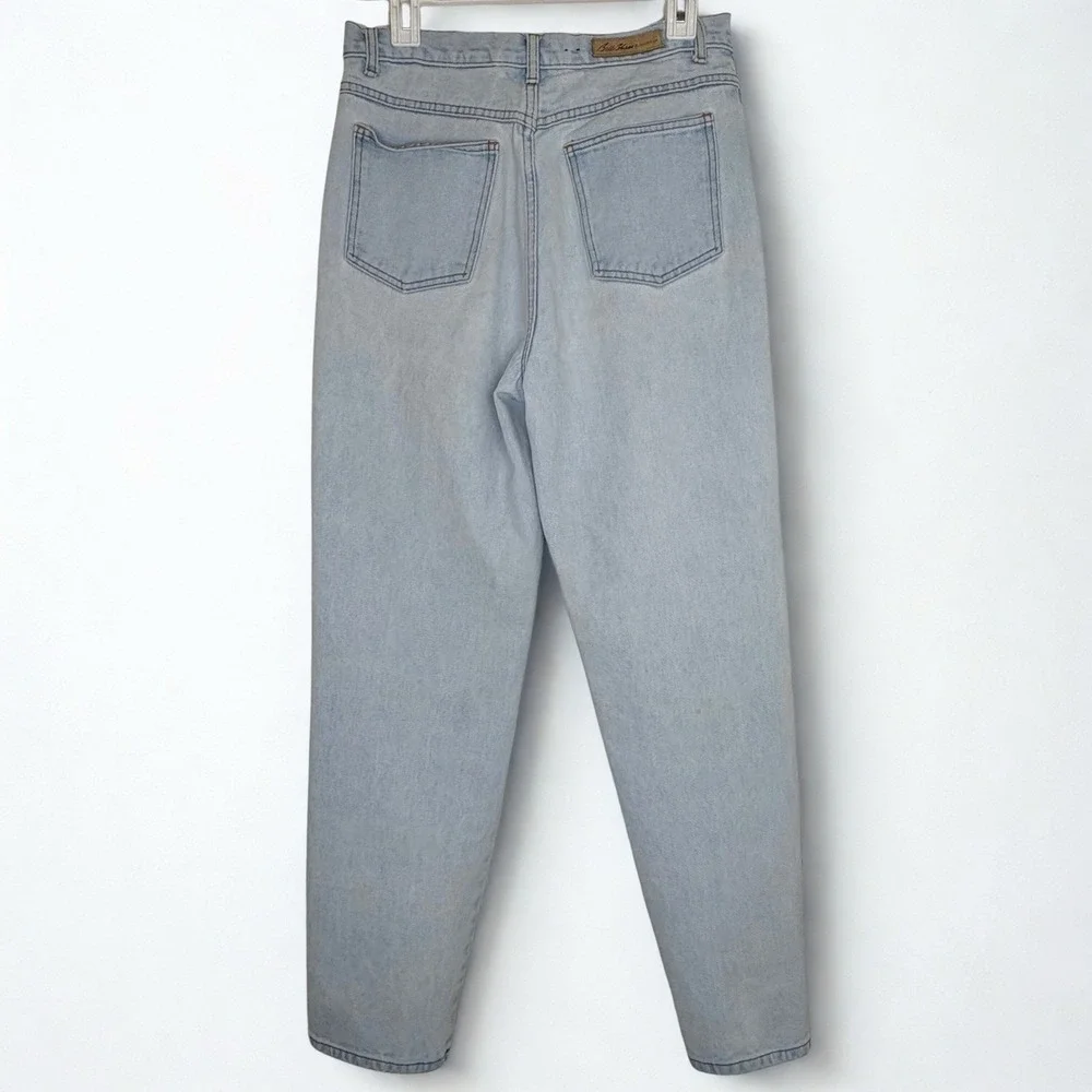 Bill Blass Vintage High Rise Mom Jeans Size 10 Easy Fit Straight Leg Light Wash - Picture 3 of 13